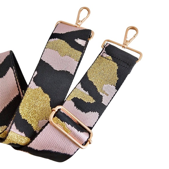 Pink & Gold Camouflage Adjustable Bag Strap - Picture 2 of 11
